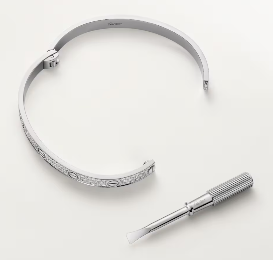 [Glimmer]NEW-LOVE-6.1MM-Width Diamond-Studded Bracelet