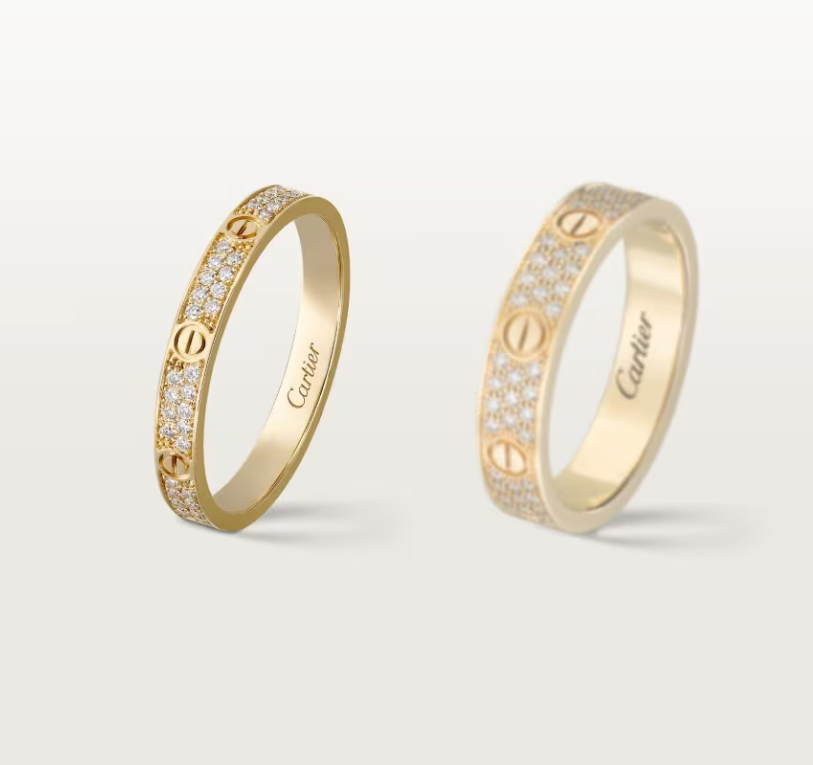 [Glimmer]LOVE RING 2.6mm幅 フルダイヤモンドリング ゴールド