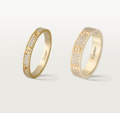 [Glimmer]LOVE RING 2.6mm幅 フルダイヤモンドリング ゴールド