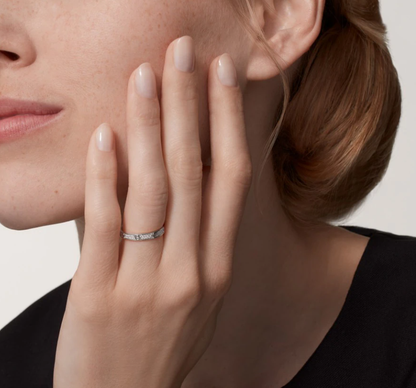 [Glimmer]LOVE RING 2.6mm-wide full-diamond ring silver