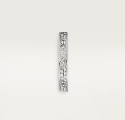 [Glimmer]LOVE RING 2.6mm-wide full-diamond ring silver