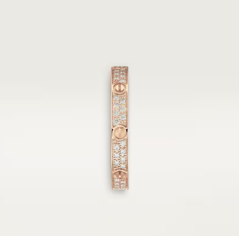 [Glimmer]LOVE RING 2.6mm-wide full-diamond ring Glimmer Gold