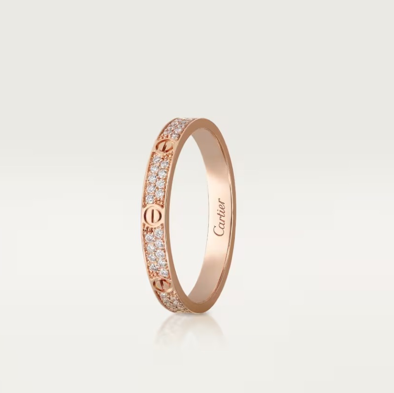 [Glimmer]LOVE RING 2.6mm-wide full-diamond ring Glimmer Gold