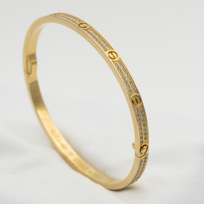 [Glimmer]LOVEブレスレット 3.65mm ダイヤモンドパヴェ
