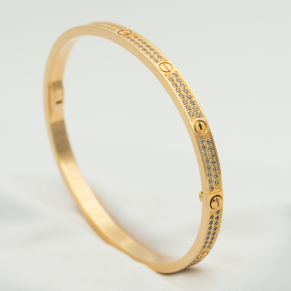 [Glimmer]LOVEブレスレット 3.65mm ダイヤモンドパヴェ