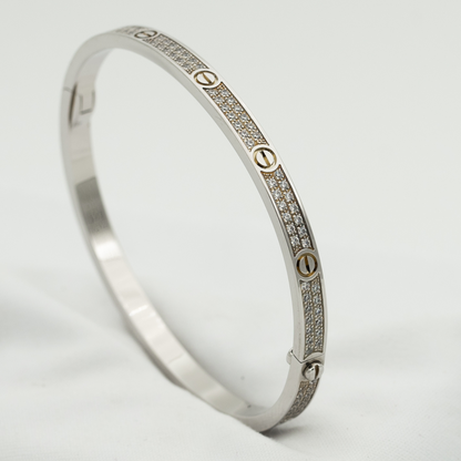 [Glimmer]LOVEブレスレット 3.65mm ダイヤモンドパヴェ