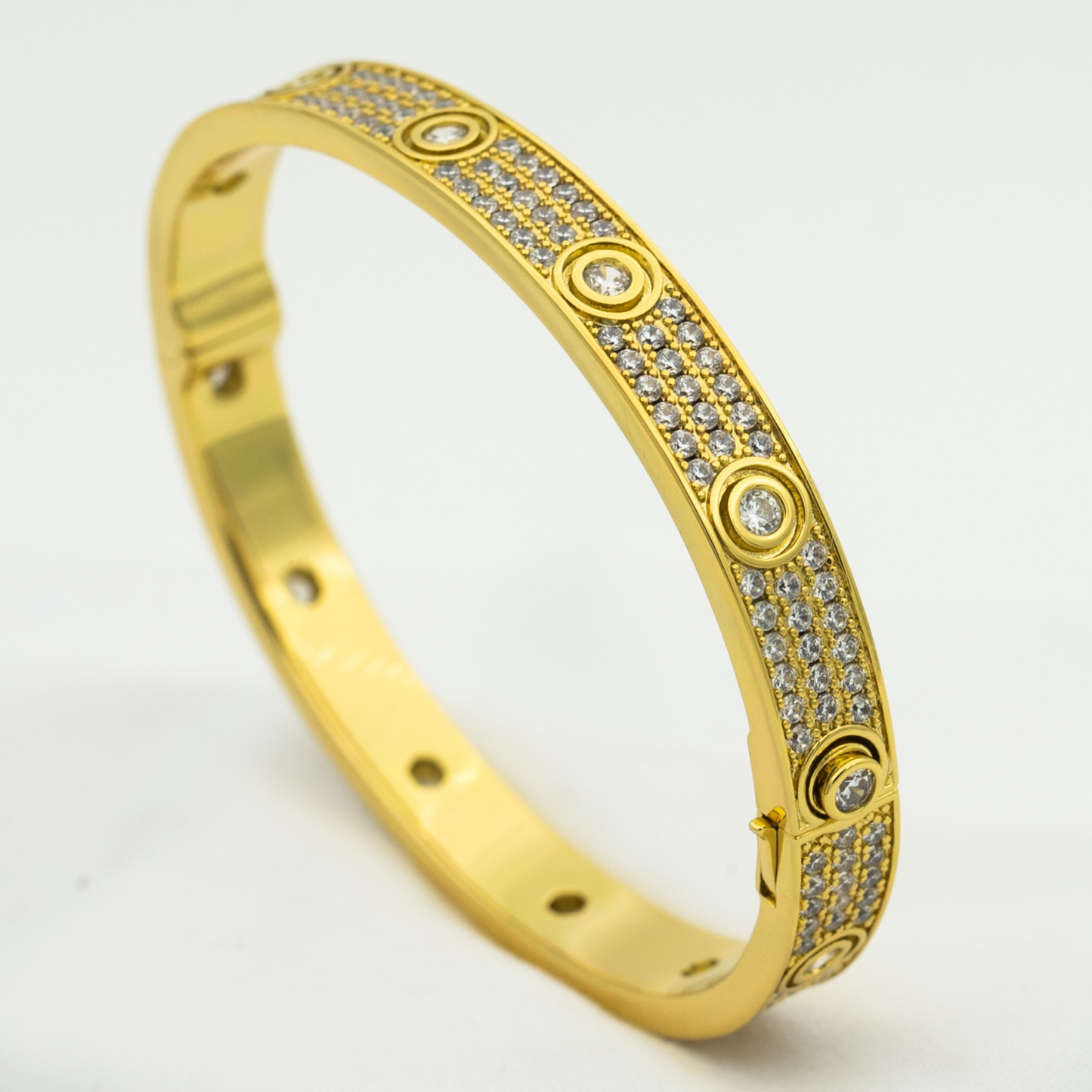 [Glimmer]LOVE BRACELET 6.1MM DIAMOND-PAVED 10 BIG DIAMONDS