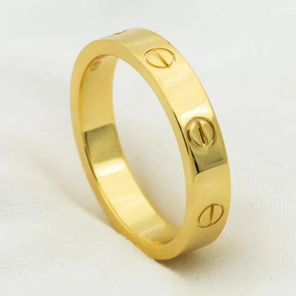 [Glimmer]LOVE RING 4MM 1 DIAMOND GOLD