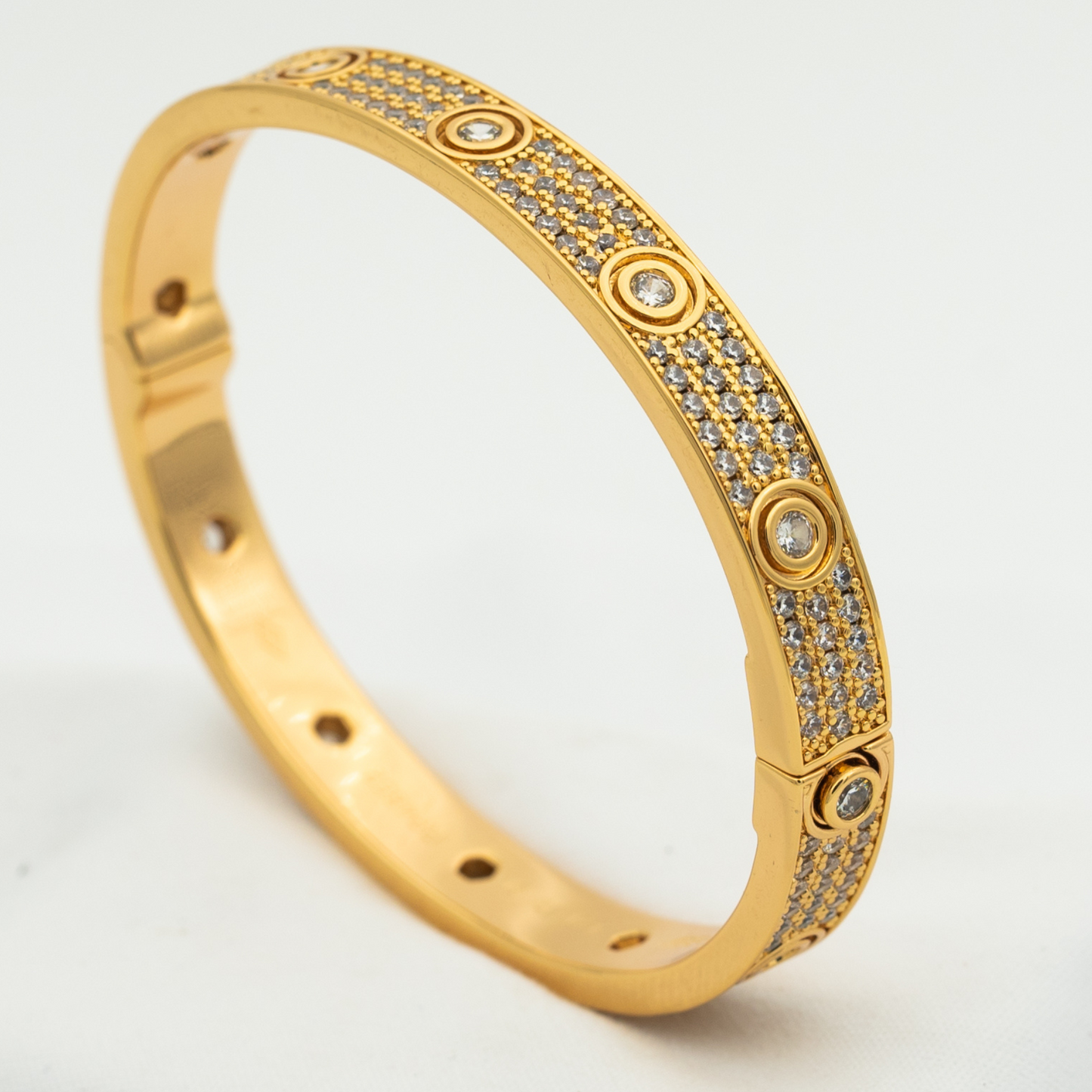 [Glimmer]LOVE BRACELET 6.1MM DIAMOND-PAVED 10 BIG DIAMONDS