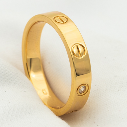 [Glimmer]LOVE RING 4MM 1 DIAMOND PINK GOLD