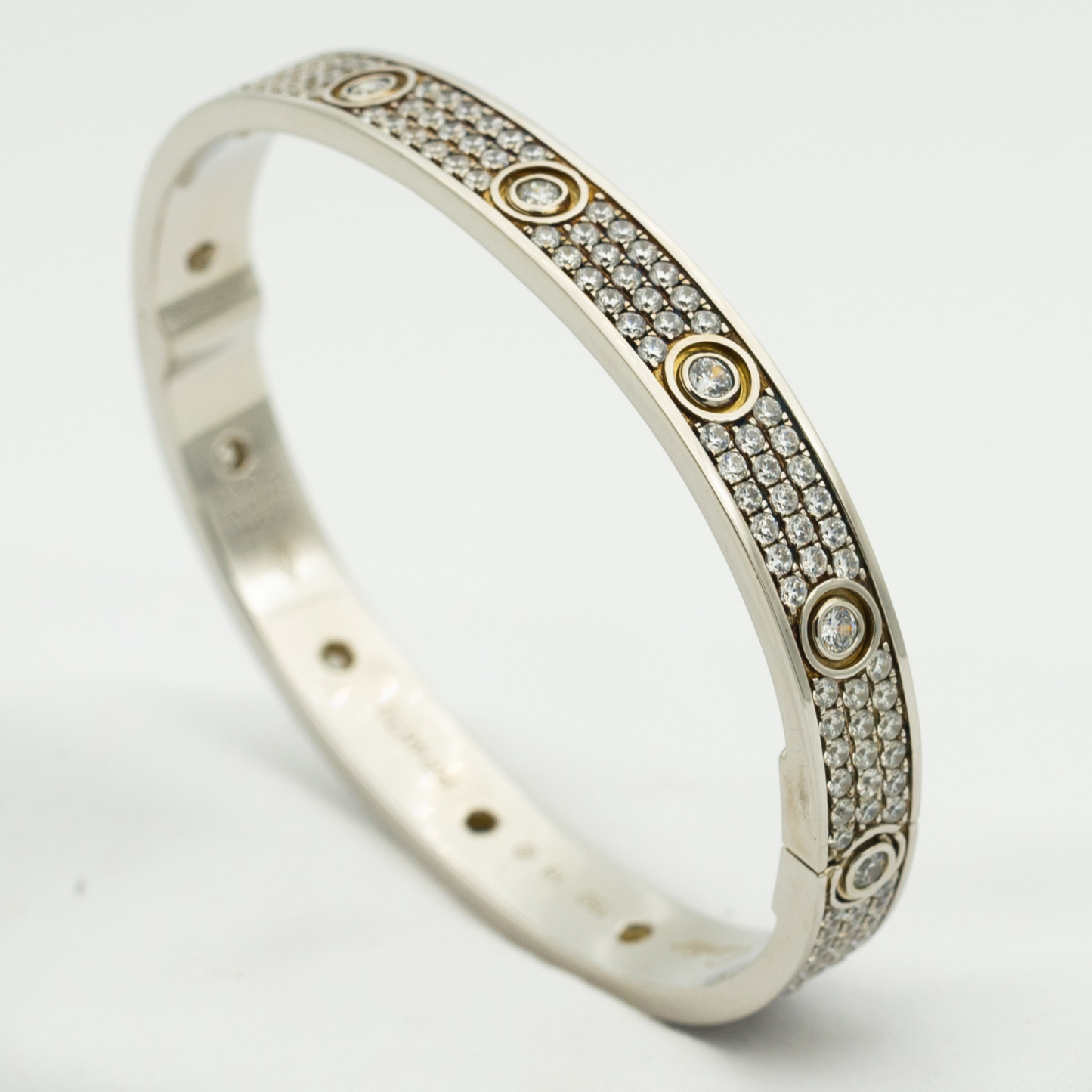 [Glimmer]LOVE BRACELET 6.1MM DIAMOND-PAVED 10 BIG DIAMONDS