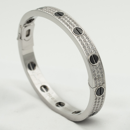 [Glimmer]LOVE BRACELET 6.1MM DIAMOND-PAVED CERAMIC
