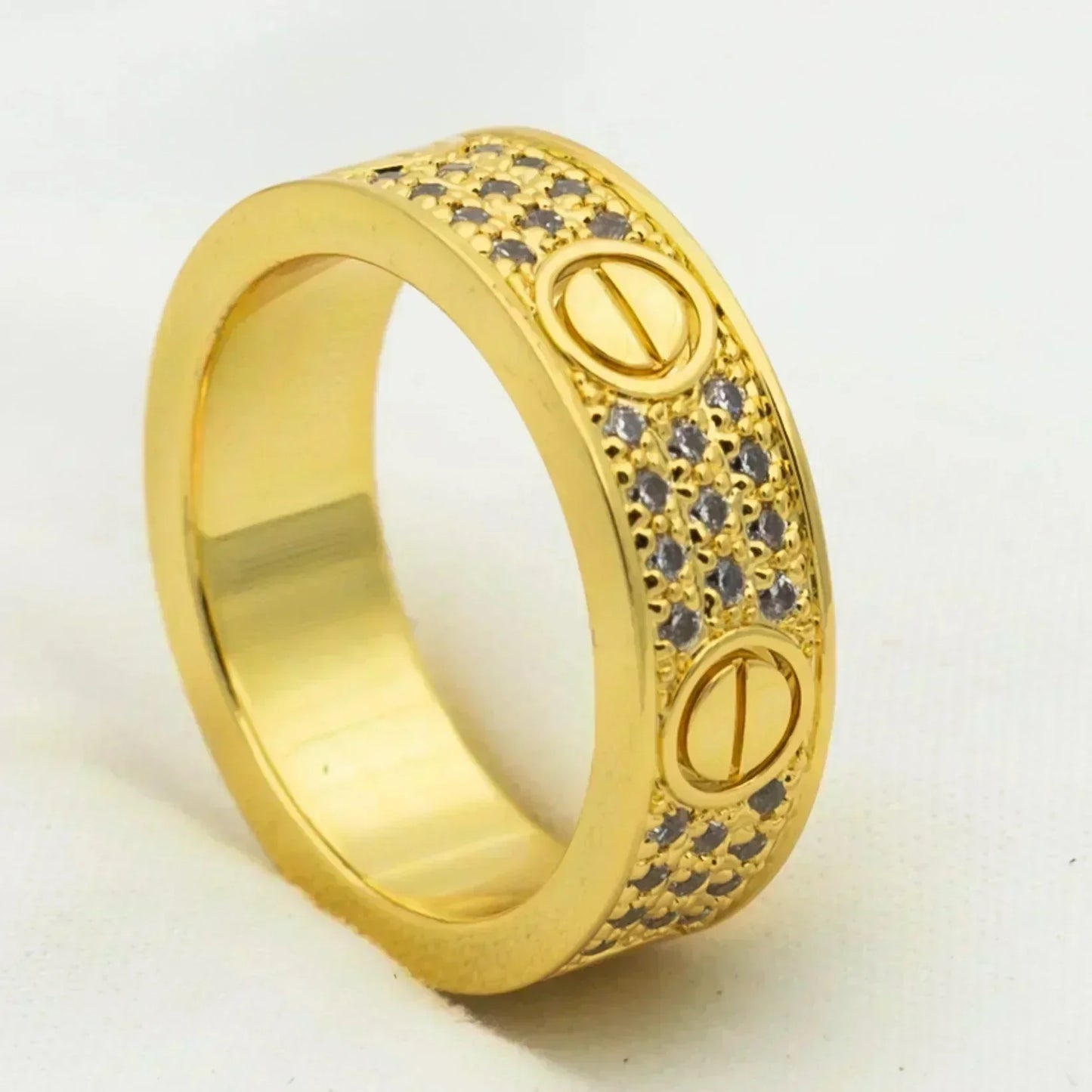 [Glimmer]LOVE RING 5.5MM DIAMONDS PAVED