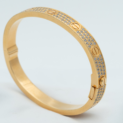 [Glimmer]LOVE BRACELET 6.1MM DIAMOND-PAVED