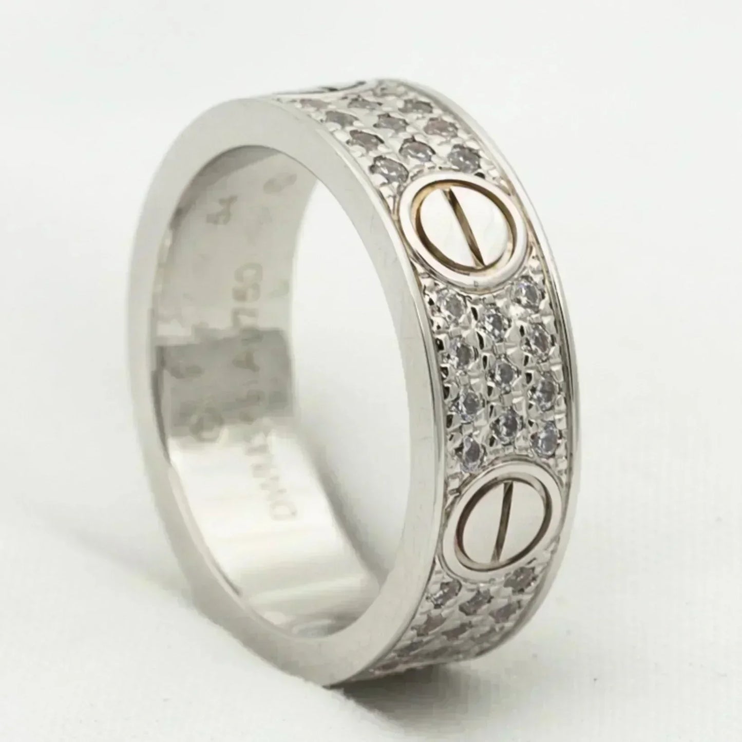[Glimmer]LOVE RING 5.5MM DIAMONDS PAVED
