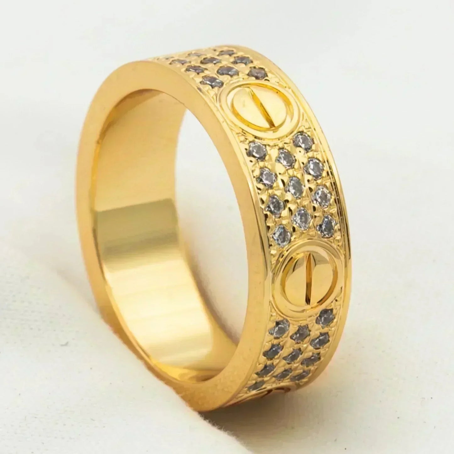 [Glimmer]LOVE RING 5.5MM DIAMONDS PAVED