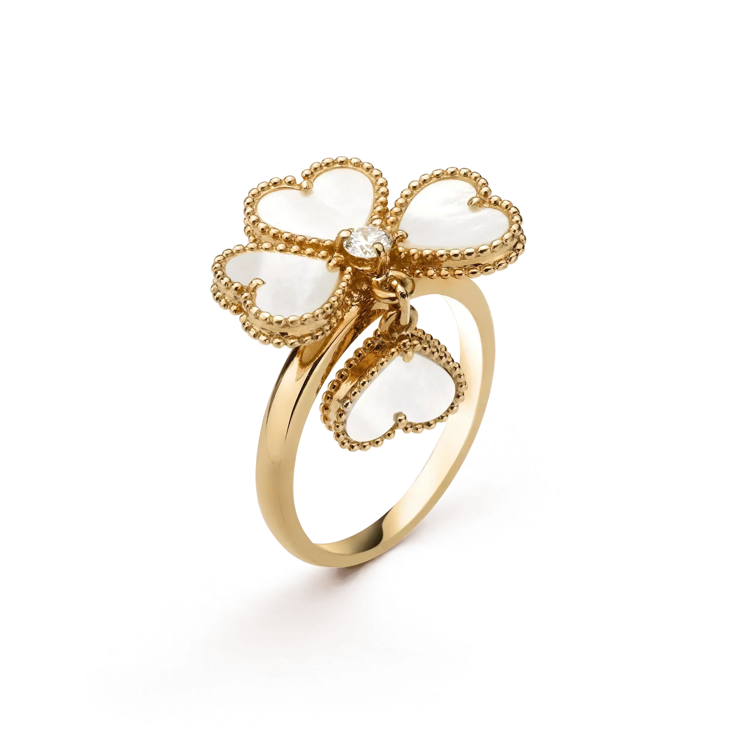 [Glimmer]SWEET CLOVER WHITE MOP RING