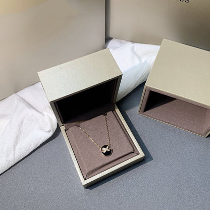 [Glimmer]JEUX DE PINK GOLD DIAMOND NECKLACE