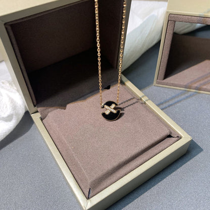 [Glimmer]JEUX DE PINK GOLD DIAMOND NECKLACE