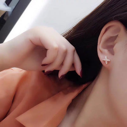 [Glimmer]JEUX DE GOLD DIAMOND EARRINGS