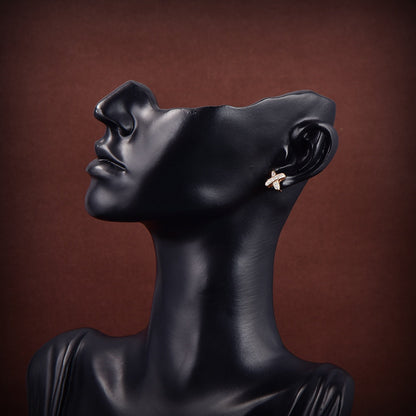 [Glimmer]JEUX DE GOLD DIAMOND EARRINGS