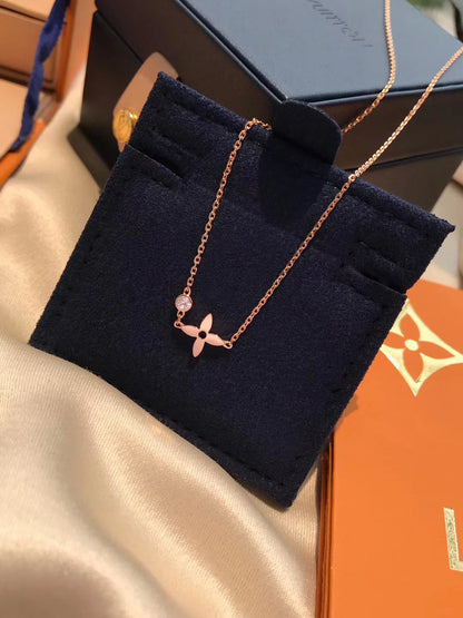 [Glimmer]BLOSSOM PENDANT PINK GOLD AND DIAMOND