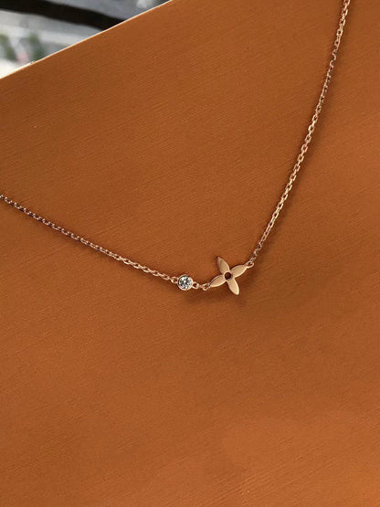[Glimmer]BLOSSOM PENDANT PINK GOLD AND DIAMOND