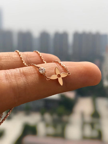 [Glimmer]BLOSSOM PENDANT PINK GOLD AND DIAMOND