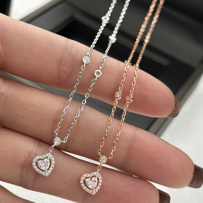 [Glimmer]JOY HEART DIAMOND NECKLACE