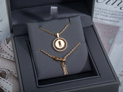 [Glimmer]Demo MOVE PM NECKLACE PINK GOLD DIAMOND
