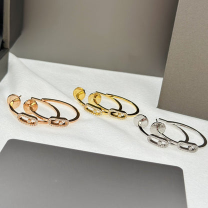 [Glimmer]CREOLES MOVE UNO PM DIAMOND EARRINGS