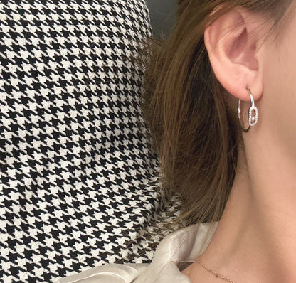 [Glimmer]CREOLES MOVE UNO PM DIAMOND EARRINGS
