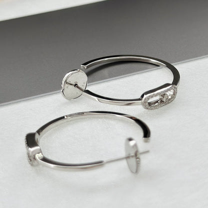 [Glimmer]CREOLES MOVE UNO PM DIAMOND EARRINGS