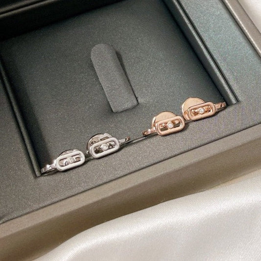 [Glimmer]CREOLES MOVE UNO MINI 1 DIAMOND EARRINGS