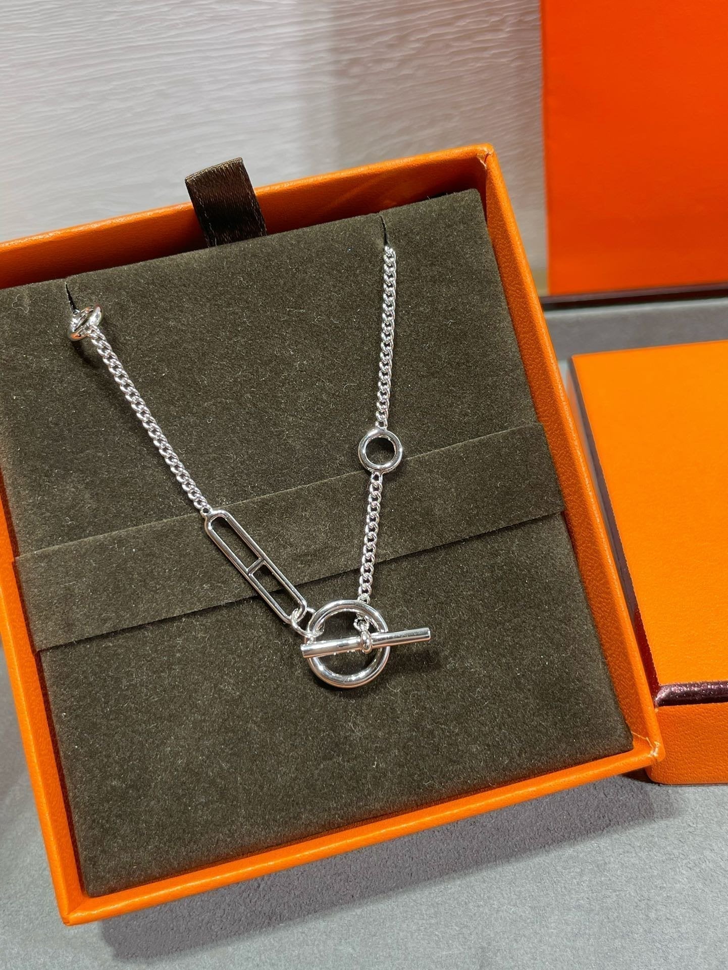 [Glimmer]HM STERLING CHAINE D'ANCRE HEART