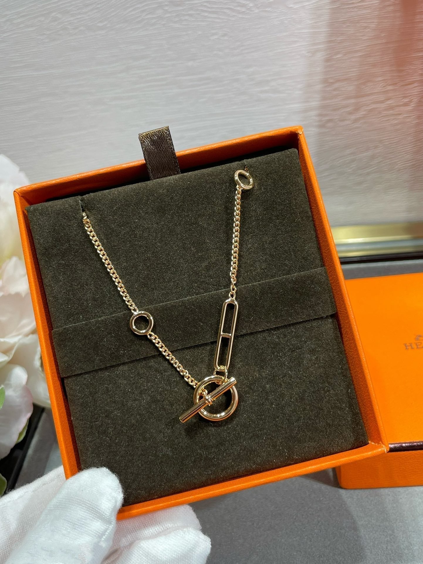 [Glimmer]HM STERLING CHAINE D'ANCRE HEART