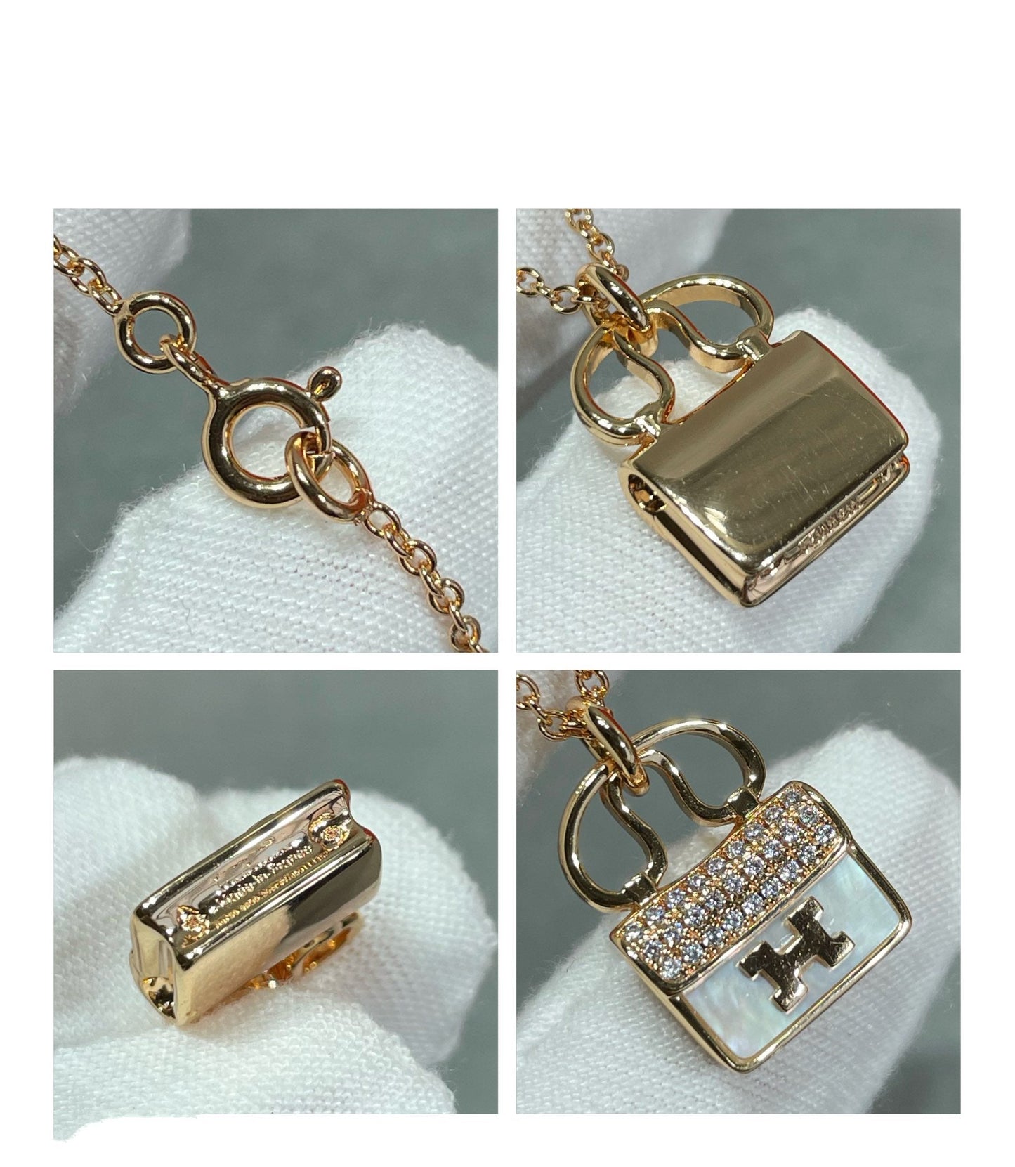 [Glimmer]H CIRCE MOISSANITE PENDANT NECKLACE GOLD