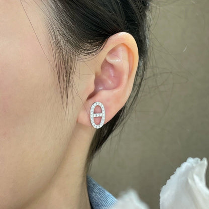 [Glimmer]HM フルダイヤモンド ピッグ ノーズ スタッド ピアス