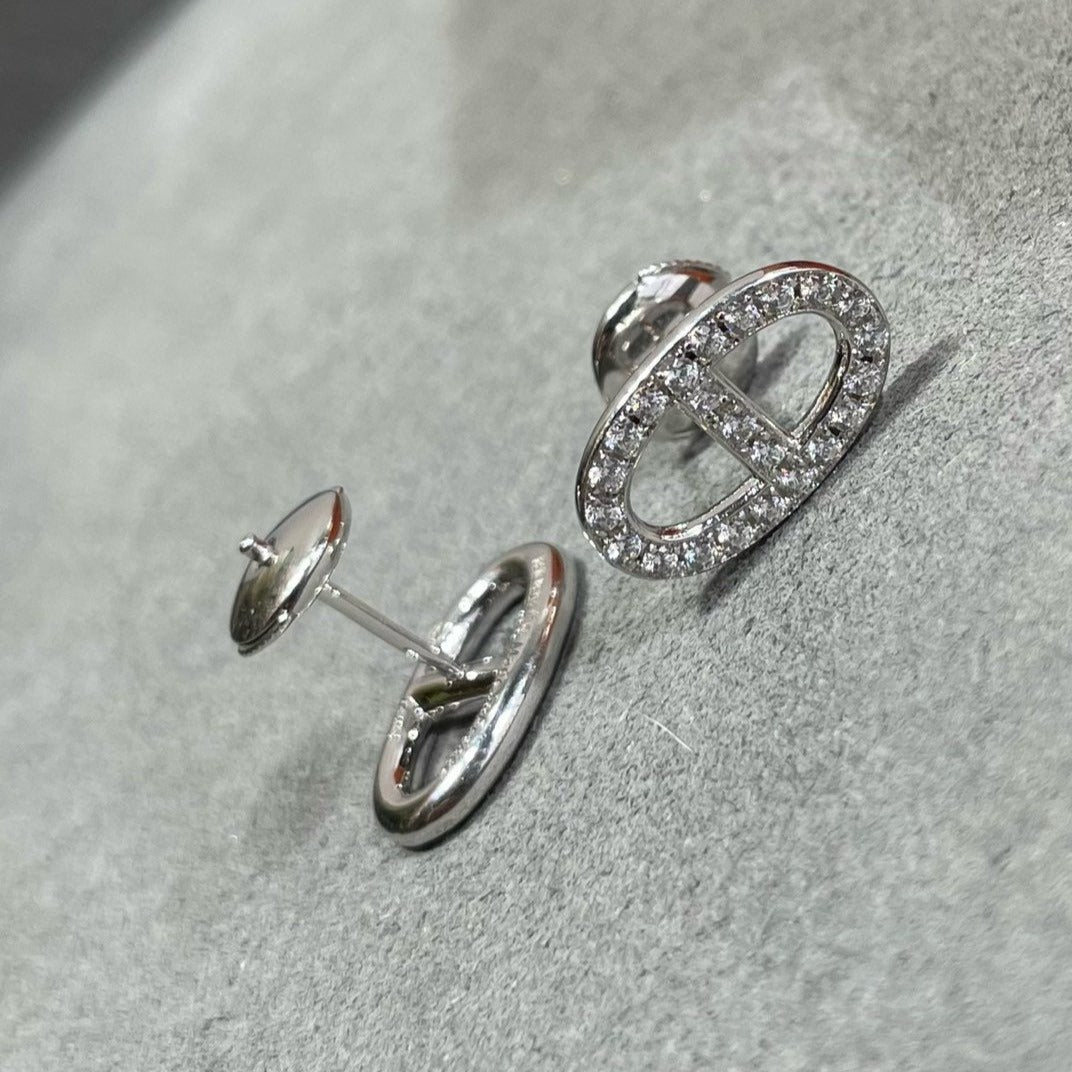 [Glimmer]HM フルダイヤモンド ピッグ ノーズ スタッド ピアス