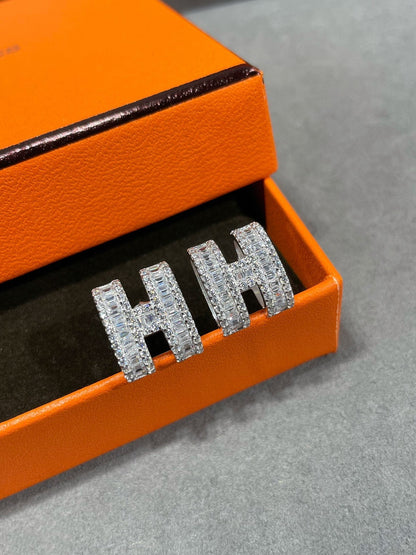 [Glimmer]Hスタッドピアス（シルバーダイヤモンド）