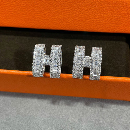 [Glimmer]Hスタッドピアス（シルバーダイヤモンド）