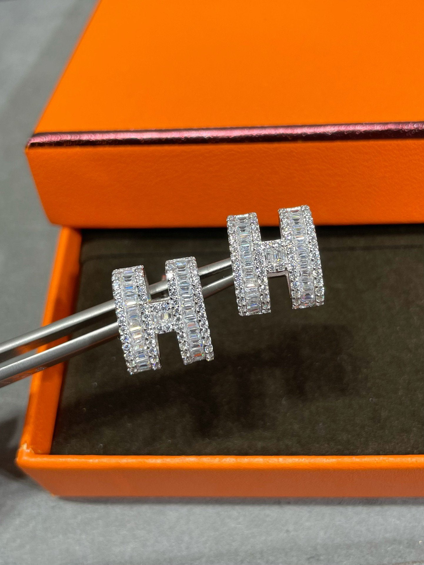 [Glimmer]Hスタッドピアス（シルバーダイヤモンド）