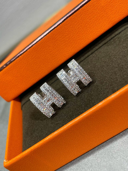 [Glimmer]Hスタッドピアス（シルバーダイヤモンド）