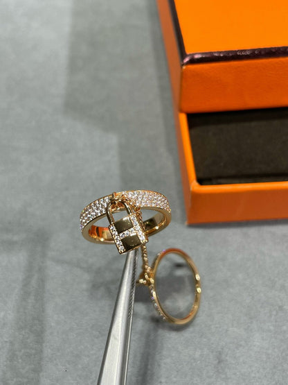 [Glimmer]HM KELLY CLOCHETTE DOUBLE RING IN  WITH DIAMONDS