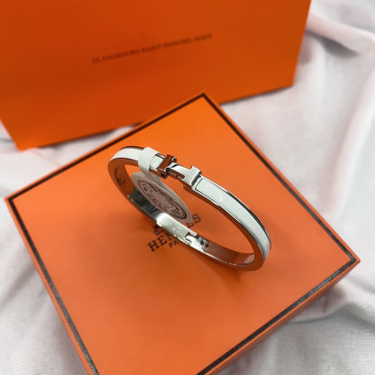 [Glimmer]CLASSIC HM CLIC WHITE 8MM ENAMEL BRACELET