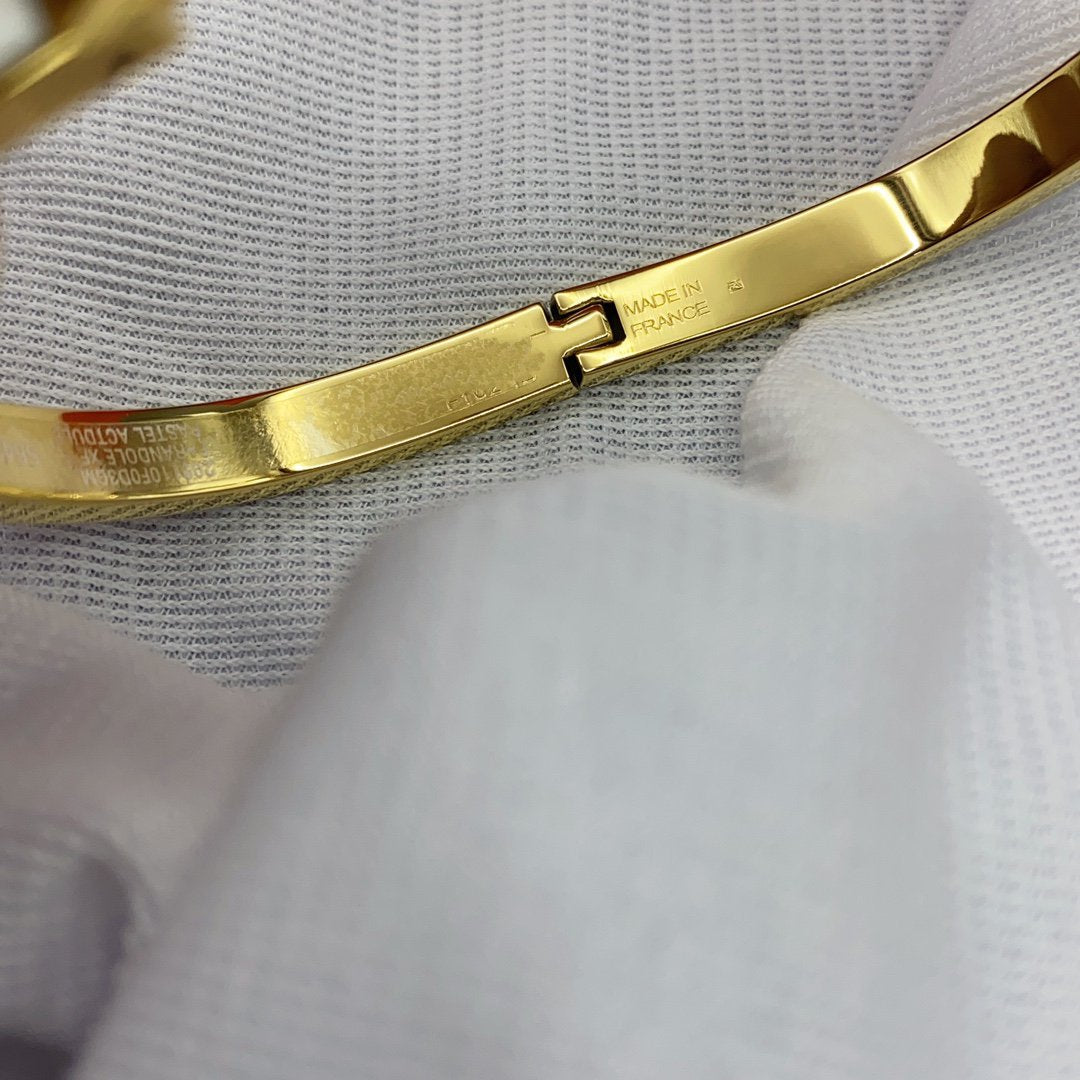 [Glimmer]CLASSIC HM CLIC WHITE 8MM ENAMEL BRACELET