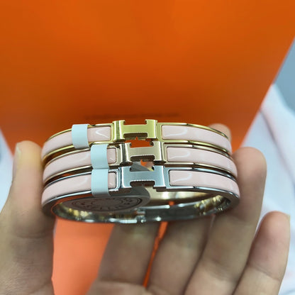 [Glimmer]CLASSIC HM CLIC  PINK 8MM ENAMEL BRACELET