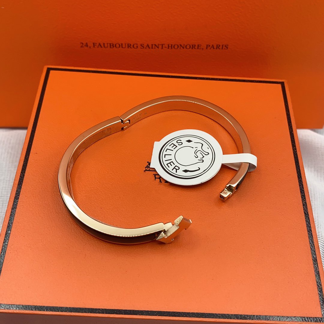 [Glimmer]CLASSIC HM CLIC BLACK 8MM ENAMEL BRACELET