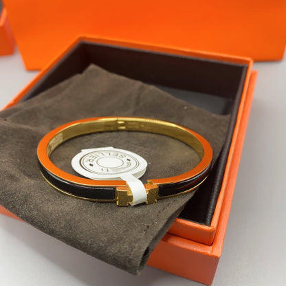 [Glimmer]CLASSIC HM CLIC BLACK 8MM ENAMEL BRACELET