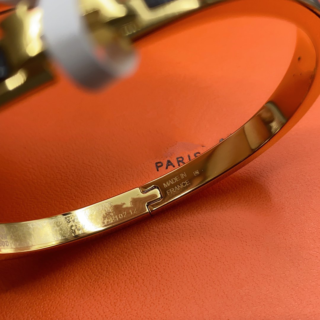 [Glimmer]CLASSIC HM CLIC BLACK 8MM ENAMEL BRACELET
